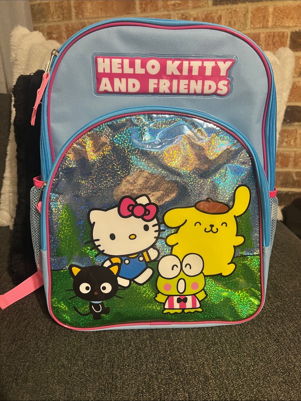 Hello Kitty Light Blue & Pink Holographic women  Backpack